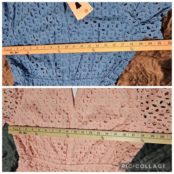 Zesica V-Neck Hollow Out Eyelet Ruffle Swing A-Line Dress Size Large NWT - Picture 12 of 15